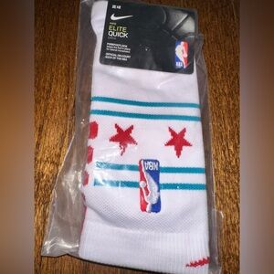 Nike Elite Quick Crew NBA Basketball Sock Red Star Teal - NEW - MENS LARGE